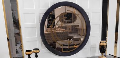 Schwarzer Ovalspiegel Designer Glasspiegel Schlafzimmer Spiegel