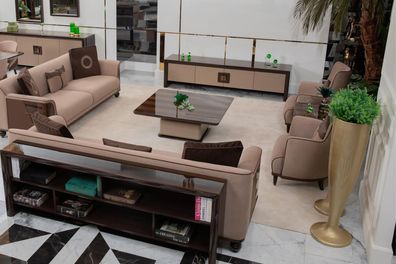 Brauner Holz Couchtisch Edle Wohnzimmer Couchtische Kaffeetische