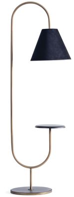 Moderne Stehlampe mit minimalistischer Form und Beistelltisch