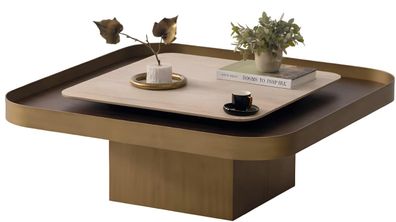 Eleganter Brauner Couchtisch Stilvolle Wohnzimmer Kaffeetische