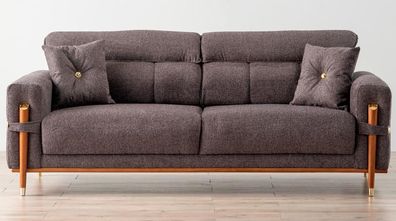 Stilvolle Wohnzimmer Sofagarnitur Designer 2x Dreisitzer Lehnsessel