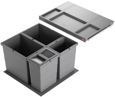 Hailo Allegro System 2x18 und 2x8?Liter Mülleimer Küche Einbau 60cm Schublade