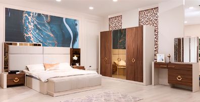 Schlafzimmer Möbel Modern Set 6tlg Designer Einrichtung Neu Doppelbett