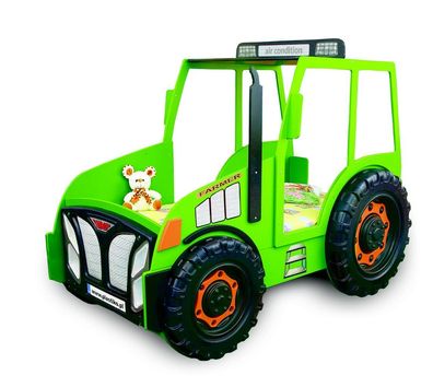 Kids' Bed Farmer Tractor Truck Green 90 x 180 cm Mattress Included Bedroom New
