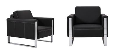 Buro Sessel 1-Sitzer Lounge Sessel Büromöbel Clubsessel Leder Sessel