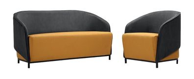 Sofagarnitur 2 + 1 Sitz Sofa Sofas Sessel Luxus Set Design Couch