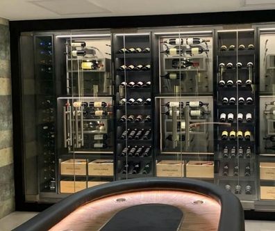 Weinschrank Weinkühlschrank Schaukasten Flaschenregal Schrankvitrine