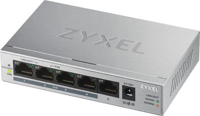 ZYXEL GS1005HP SWITCH Unmanged 5PORT POE+ 60W Desktop WALL
