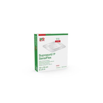 Suprasorb P sensiflex border 15x15cm, 10 Stück