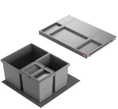 Hailo Allegro System 3x Abfalleimer Einbau-Mülleimer Küche für 60?cm Schublade