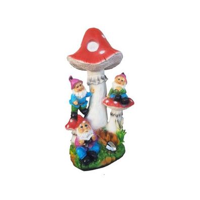 Skulptur Pilz Haus Statue Garten Figuren 51cm Statuen Skulpturen Figur Neu M37