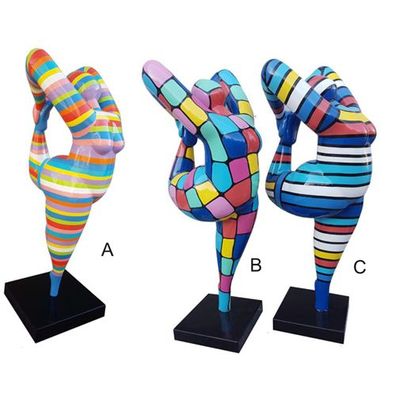 Coole Garten Figur Abstrakte Statue XXL 200cm Statuen Figuren Bunt bemalt Neu