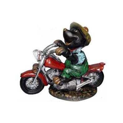 Maulwurf Figur Design auf einem Motorrad Skulptur Dekoration Neuheit Statue Neu