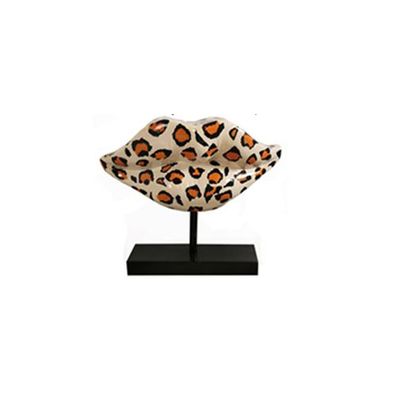 Abstrakt 47cm Lippen Figur Statue Skulptur Deko Garten Design Statuen Dekoration