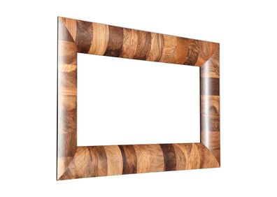 Brauner Holz- und Glasspiegel elegant für Wohnzimmer und Flur