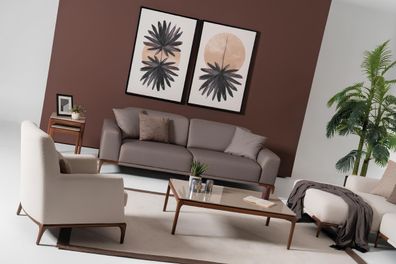 Luxus Design Sofagarnitur Set Couch Couchtisch Beistelltisch 5tlg