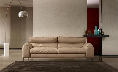 Wohnzimmer Ledersofa Beige Zweisitzer Design Sofas Polster Sofas 2 Sitz Prianera