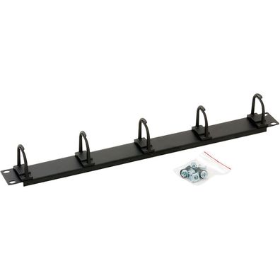 Triton 19Zoll Kabelführungsleiste 1HE schwarz 5x Bügel 80mm