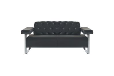 Luxus Schwarz 2-Sitzer Sofa Chesterfield Stil Original Designer Modern