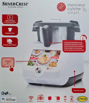 SilverCrest Monsieur Cuisine smart SKMS 1200 Küchenmaschine - weiß