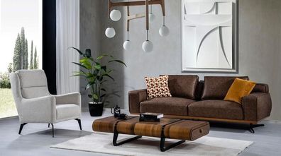 Wohnzimmergarnitur Polstergarnitur Sofa Set Sofakombination Sitzgarnitur 3 + 1