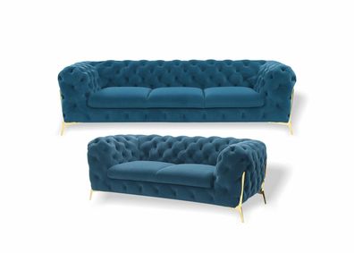 Sofagarnitur 3 + 2 Sitzer Set Design Sofas Polster Couchen Moderne Couch Textil