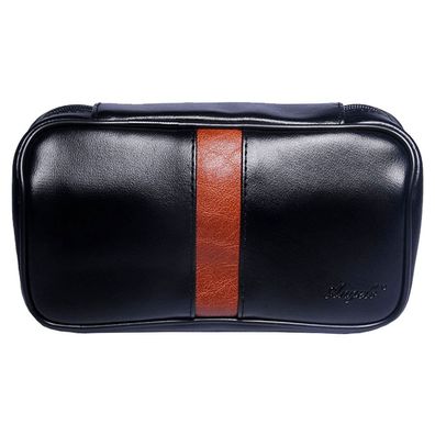Angelo Pfeifentasche, schwarz/braun, inkl. Tabaktasche