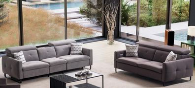 Design Wohnlandschaft Sofagarnitur 3 + 2 Sitzer Stoffsofa Wohnzimmer Polstermöbel