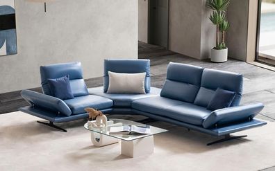 Sofa L-Form Ledersofa Couch Wohnlandschaft Garnitur Design Modern Sofa Ecksofa