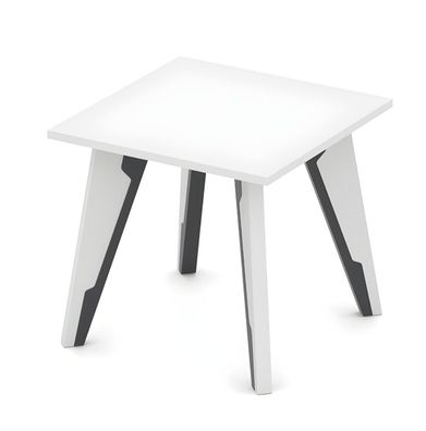 Couchtisch Beistelltisch Quadratisch Holz Arbeitszimmer Weiß - Schwarz
