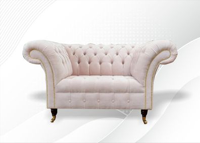 Chesterfield Sessel Rosa Textil Stoff Kreative Möbel Neu Wohnzimmer Modern