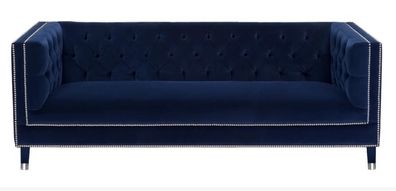 Chesterfield Wohnzimmer Sofa Design Couchen Italienische Stil Möbel Blau xxl big