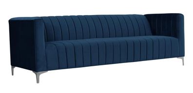 Wohnzimmer Blau Dreisitzer Stoff Design Couchen Polster Sofa Sofas Blaue Möbel