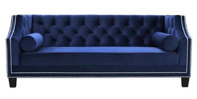 Blau Chesterfield Blauer 2 Sitzer Textil Stoff Kreative Möbel Sofa Modern Design