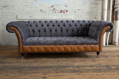 Ledersofa Sofa Textil Couch Polster Sofas Couchen Chesterfield Stoff Möbel Neu