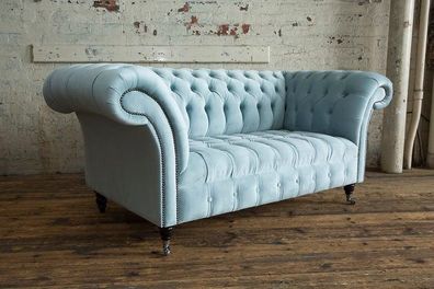 Chesterfield Leder Couch Sofa 2 Sitzer Polster Sofas Design Luxus Sofas Textil