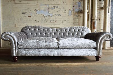 Design Sofa Chesterfield Luxus Klass Couch Polster Garnitur Leder Textil 1029