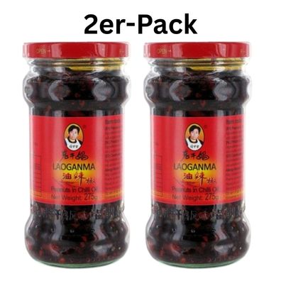 2er-Pack LAO GAN MA Erdnüsse in Chiliöl 275g