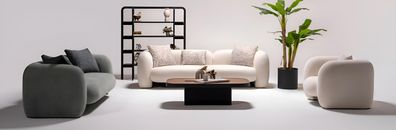 Stilvolle Sofagarnitur Designer Couchen Luxuriöse Lehnsessel 3tlg