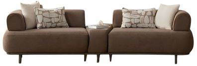 Brauner Wohnzimmer Textil 4-Sitzer Moderne Wohnzimmer Polstersofas
