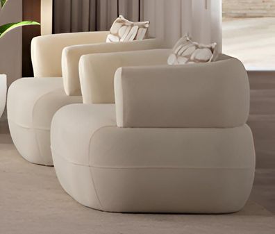 Stilvoller Polstersessel Wohnzimmer Stoffsessel Einzelsessel Möbel