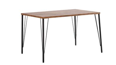 Brauner rechteckiger Tisch mit schwarzen Beinen Designer Möbel