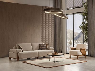 Moderne Sofagarnitur Polstersofa Designer Sessel Edle Garnitur