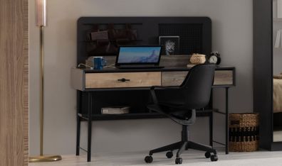 Brauner Arbeitszimmertisch Designer Holztische Edler Computertisch