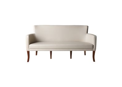 Weißer Kunstleder Dreisitzer Designer Ledersofa Wohnzimmer Möbel