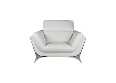 Weißer Ledersessel Wohnzimmer Einsitzer Stilvoller Polstersessel