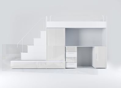 Hochbett mit Stauraum und Regal – Perfekt für das Kinderzimmer oder Jugendzimmer