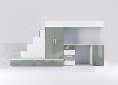 Hochbett aus Massivholz – Für das Kinderzimmer: Platz und Stauraum vereint