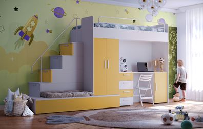 Hochbett mit Regal und Stauraum – Für Ihr Kinderzimmer oder Jugendzimmer