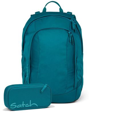satch Air Set aus air + Schlamperbox AirBsc-2025, Deep Petrol, Mädchen & Jungen